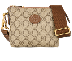 GG Supreme Mini Messenger, Canvas, Beige, 520981, DB/S, 4*